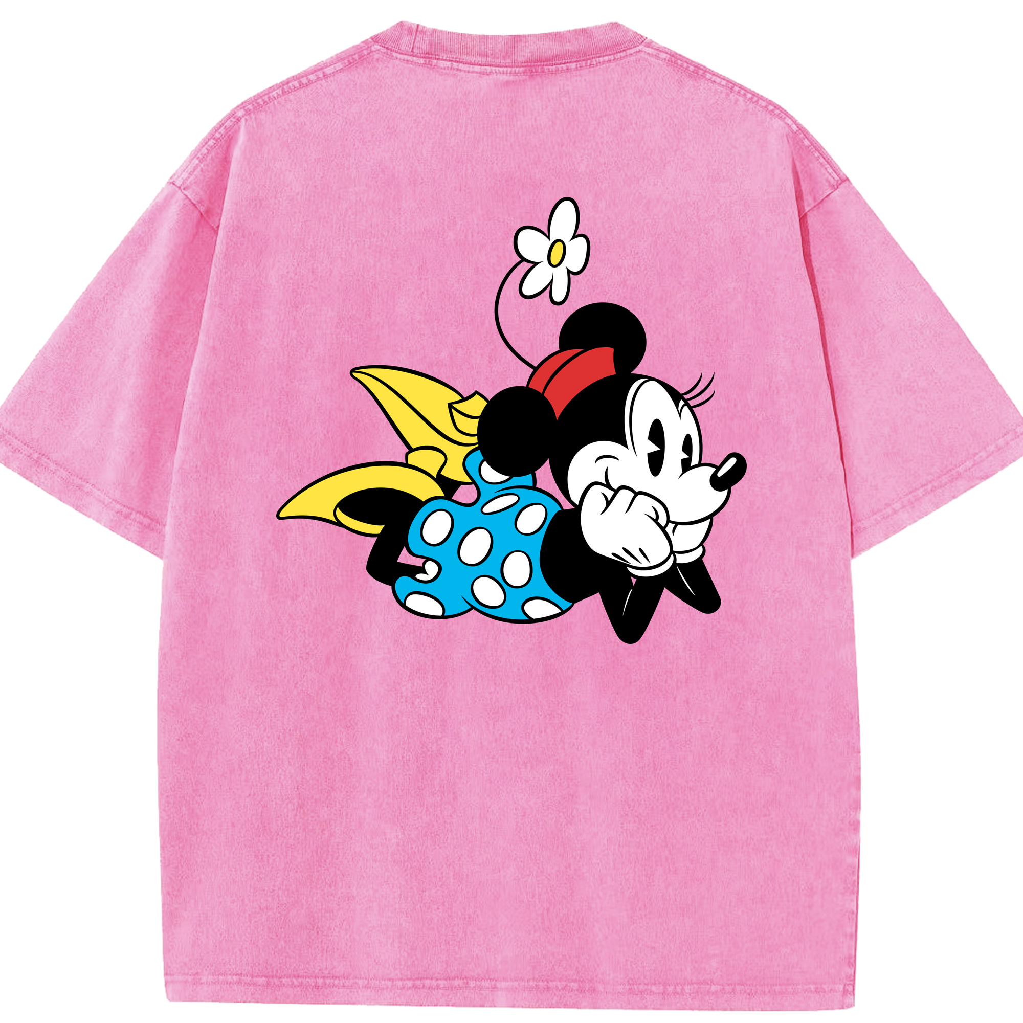 （画像用） ミッキーマウス Mickey Mouse 綿100% ヴィンテージ風 半袖Tシャツ（背面プリント）